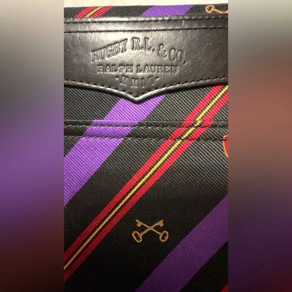 Rugby Ralph Lauren Rare portfolio/ clutch bag 10.5” x 8.5” Collectible Like New! - Picture 6 of 8